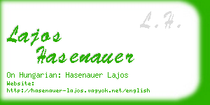 lajos hasenauer business card